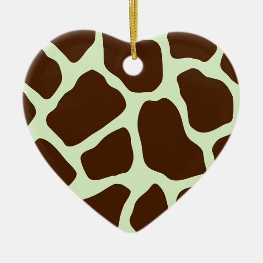 Giraffe afdrukken keramisch ornament (Voorkant)
