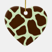 Giraffe afdrukken keramisch ornament (Achterkant)