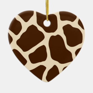 Giraffe afdrukken keramisch ornament