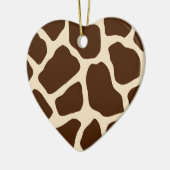 Giraffe afdrukken keramisch ornament (Links)