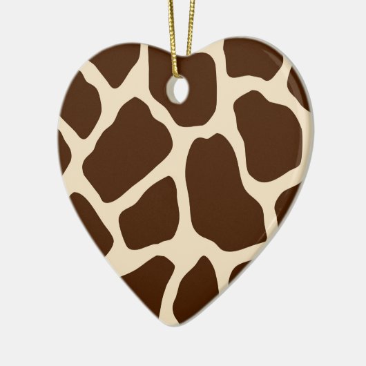 Giraffe afdrukken keramisch ornament (Links)