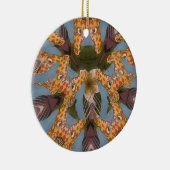 Giraffe afdrukken keramisch ornament (Rechts)