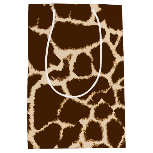 Giraffe afdrukken medium cadeauzakje (Voorkant)