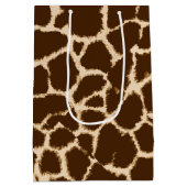 Giraffe afdrukken medium cadeauzakje (Achterkant)