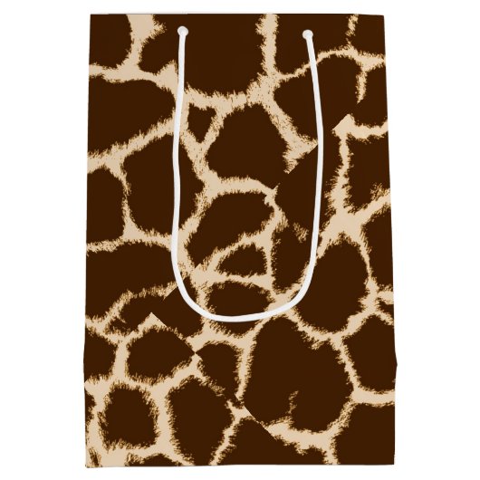 Giraffe afdrukken medium cadeauzakje (Achterkant)