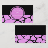 Giraffe afdrukken met Visitekaartje voor cirkelacc (Voorkant / Achterkant)