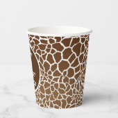Giraffe afdrukken papieren bekers (Achterkant)