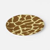 Giraffe afdrukken papieren bordje (Gekanteld)