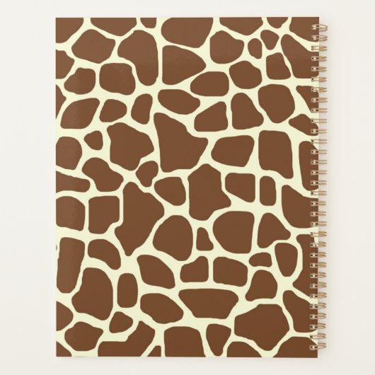 Giraffe afdrukken planner (Achterkant)