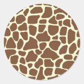 Giraffe afdrukken ronde sticker (Voorkant)