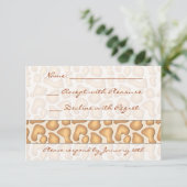 Giraffe afdrukken RSVP Kaartje (Staand voorkant)