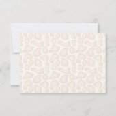 Giraffe afdrukken RSVP Kaartje (Achterkant)