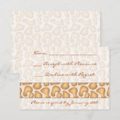 Giraffe afdrukken RSVP Kaartje (Voorkant / Achterkant)