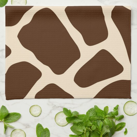 Giraffe afdrukken theedoek (Gevouwen)