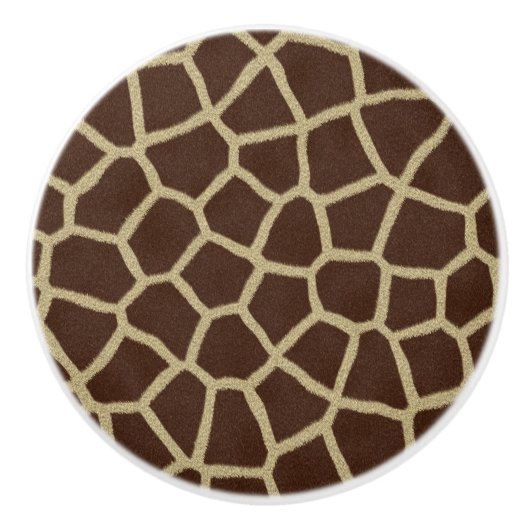 Giraffe Afdrukkeramische knop (Voorkant)