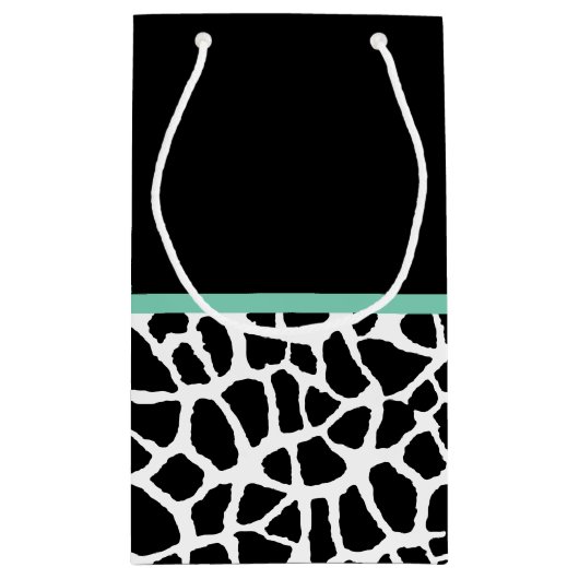  Giraffe Afdrukmint Groene Bow met naam Klein Cadeauzakje (Achterkant)