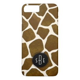 Giraffe Afdrukmonogram iPhone 7 Plus Hoesje