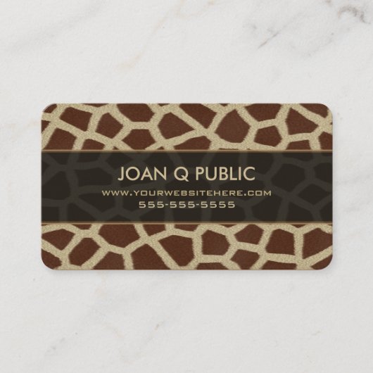 Giraffe Afdrukpatroon Visitekaartje (Voorkant)