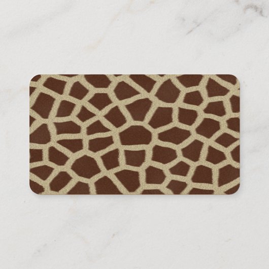 Giraffe Afdrukpatroon Visitekaartje (Achterkant)