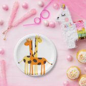 Giraffe Africa Safari Papieren Bordje (Feest)