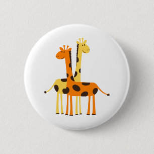 Giraffe Africa Safari Ronde Button 5,7 Cm
