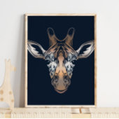 Giraffe African Print | Elegante Giraffe Animal Ar