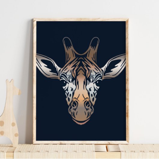 Giraffe African Print | Elegante Giraffe Animal Ar