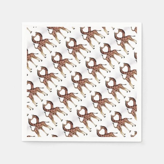 Giraffe Afrika personaliseert de bestemming Servet (Voorkant)