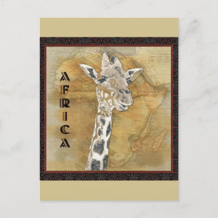  Giraffe Afrika reiskaart Briefkaart