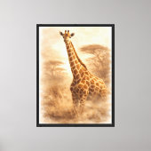 Giraffe — Afrikaanse hoogten Canvas Afdruk (Voorkant)
