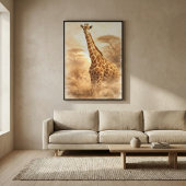 Giraffe — Afrikaanse hoogten Canvas Afdruk
