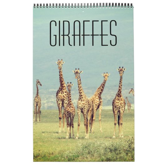 giraffe Afrikaanse safari Kalender (Hoes)