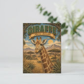 Giraffe Afrikaanse Savanne POPCUT Briefkaart (Staand voorkant)