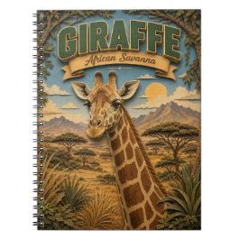 Giraffe Afrikaanse Savanne POPCUT Notitieboek