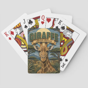 Giraffe Afrikaanse Savanne POPCUT Pokerkaarten