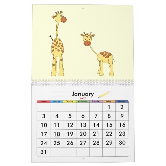 Giraffe Agenda 2013. Cartoons Kalender (Jan 2027)