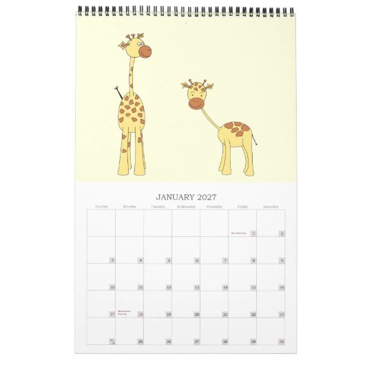 Giraffe Agenda 2013. Cartoons. Kalender (Jan 2027)