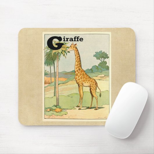 Giraffe Alfabet Animals Muismat (Met muis)