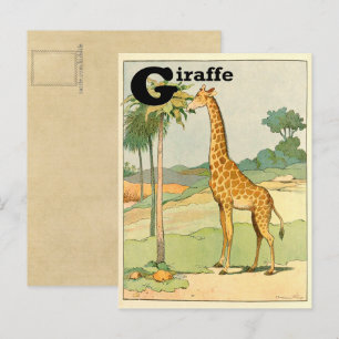 Giraffe Alphabet Animal Briefkaart