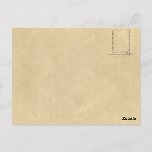 Giraffe Alphabet Animal Briefkaart (Achterkant)