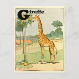 Giraffe Alphabet Animal Briefkaart