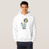 Giraffe als astronaut in de glazen sfeer hoodie (Voorkant volledig)