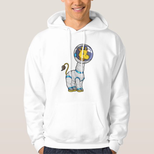 Giraffe als astronaut in de glazen sfeer hoodie (Voorkant)