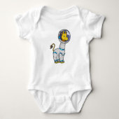 Giraffe als astronaut in de glazen sfeer romper (Voorkant)