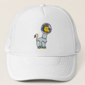 Giraffe als astronaut in de glazen sfeer trucker pet (Voorkant)