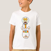 Giraffe als astronaut in kostuum t-shirt (Voorkant)