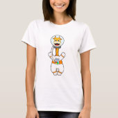 Giraffe als astronaut in kostuum t-shirt (Voorkant)