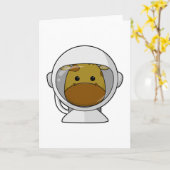 Giraffe als astronaut met Helmet Kaart (Gele Bloem)