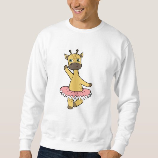 Giraffe als Ballerina bij Ballet met Skirt Trui (Voorkant)