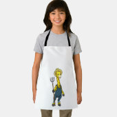 Giraffe als boer met Pitchfork Schort (Insitu)